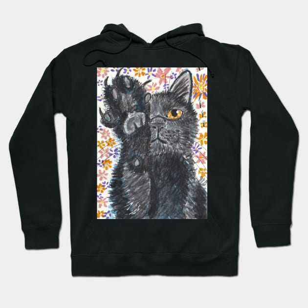 Cute black cat Hoodie by SamsArtworks